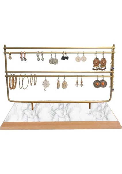 Altın takı düzenleyici standı, 2 parça, metal, geniş model, şık ve kullanışlı.