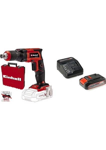 Te-Dy 18 Li- Solo, Akülü Alçıpan Vidalama ve Einhell 18V 2,5 Ah Pxc Starter Kit (Başlangıç