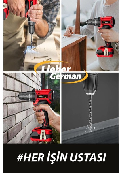 Teknoloji 21V Darbeli Metal Şanjuman Li-On Setli Akülü Şarjlı Vidalama Matkap fırsatları