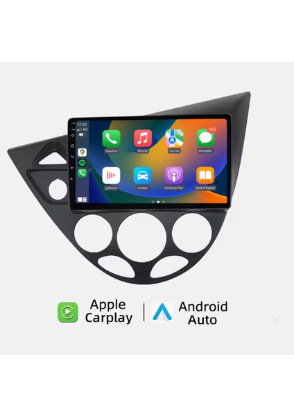 Focus 1 Android Multimedya 4gb RAM/64GB Carplay 9 Inc Hd Ips+ Park Kamerası Hediye