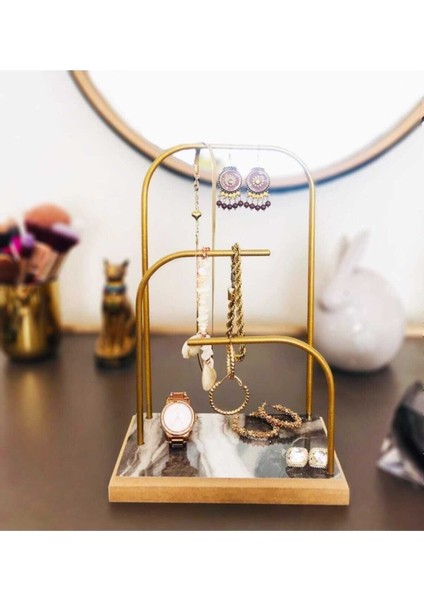 Şık ve kullanışlı 4 parça metal takı düzeni, altın renkli saklama çözümü fiyatları