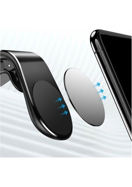 Mıknatıslı siyah araç içi telefon tutucu, güçlü ve şık tasarım modelleri