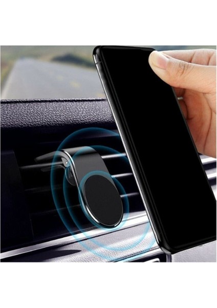 Mıknatıslı siyah araç içi telefon tutucu, güçlü ve şık tasarım fırsatları