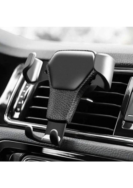 V Tipi Ayarlı Siyah Araç Telefon Tutucu, Güçlü ve Güvenli Tutma Özelliğiyle