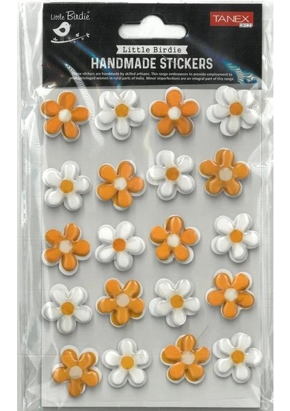 Tanex Handmade TNX-28013 Dekoratif Etiketler - Silikon Çiçekler Serisi Stıcker - Tekli