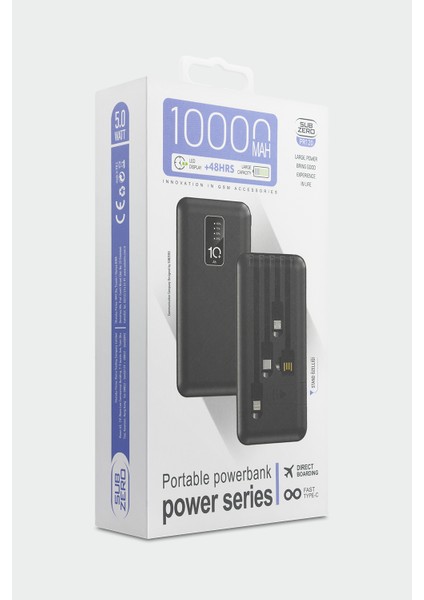 10000 Mah Powerbank-3 In 1 Standlı