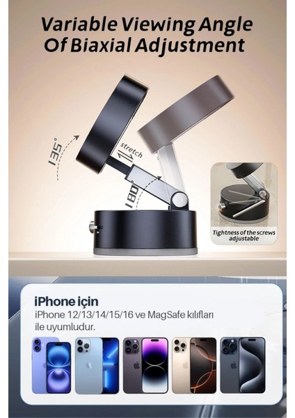 Ayarlanabilir araç ve her yerde kullanım tutucu, siyah renk, vantuzlu, 6 ay garanti fiyatları