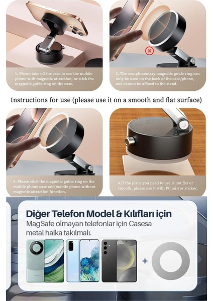 Ayarlanabilir araç ve her yerde kullanım tutucu, siyah renk, vantuzlu, 6 ay garanti modelleri