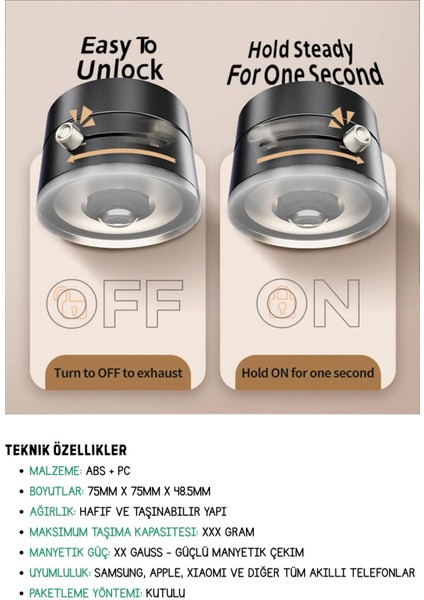 Ayarlanabilir araç ve her yerde kullanım tutucu, siyah renk, vantuzlu, 6 ay garanti