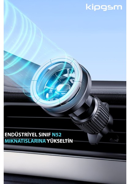 Manyetik araç telefon tutucu, siyah, Magsafe uyumlu, hava menfezi vakumlu, dayanıklı fiyatları