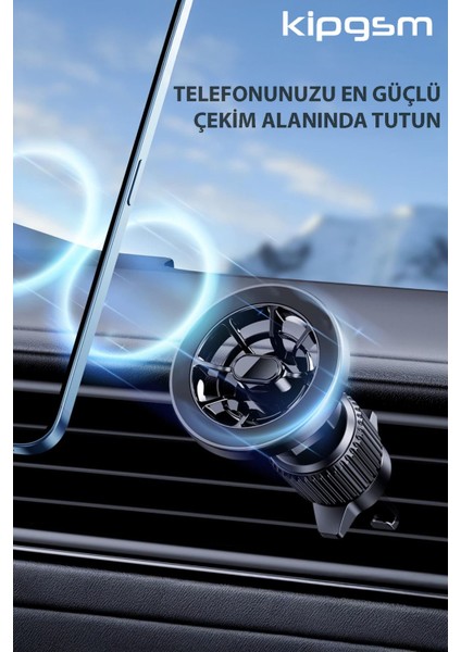 Manyetik araç telefon tutucu, siyah, Magsafe uyumlu, hava menfezi vakumlu, dayanıklı fırsatları