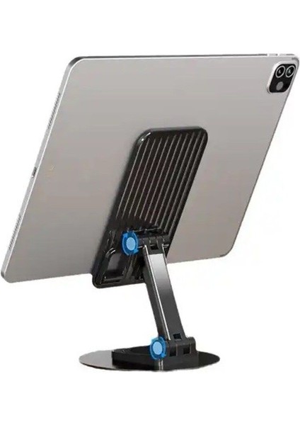 Dönebilen ayarlanabilir metal telefon ve tablet tutucu, siyah renk, 2 yıl garanti indirimleri