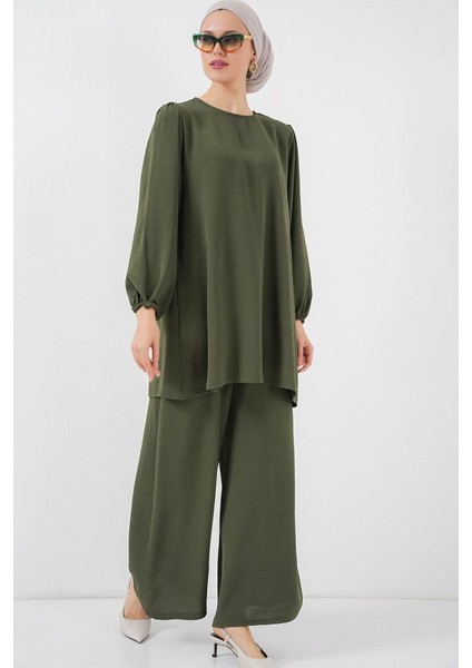 Ayrobin Tunik Pantolon Alt Üst Takım 6712 - Haki