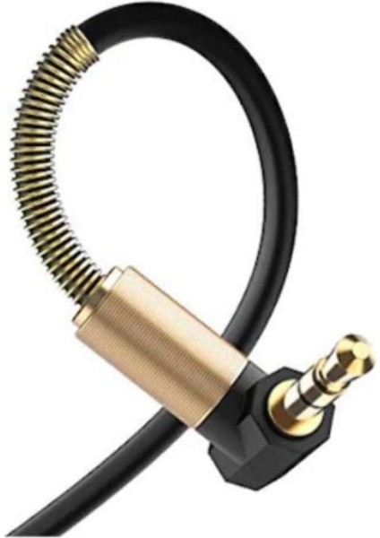 3.5 mm Metal Başlıklı Erkek/erkek L Uçlu Jack Girişli Aux Stereo Ses Aktarma Kablosu (4390) fiyatları
