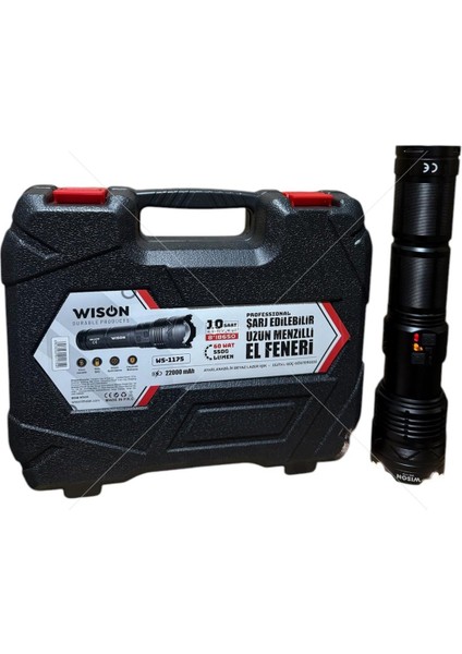 WS-1175 60 Watt 5500 Lümen Zoomlu Profesyonel Avcı Feneri