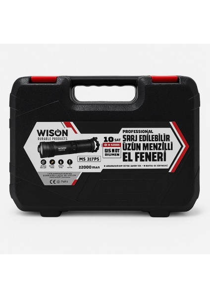WS-1175 60 Watt 5500 Lümen Zoomlu Profesyonel Avcı Feneri