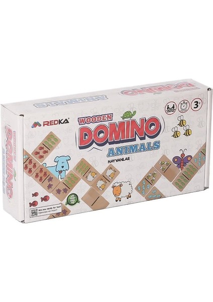 RD5648 Ahşap Domino Animals -Redka