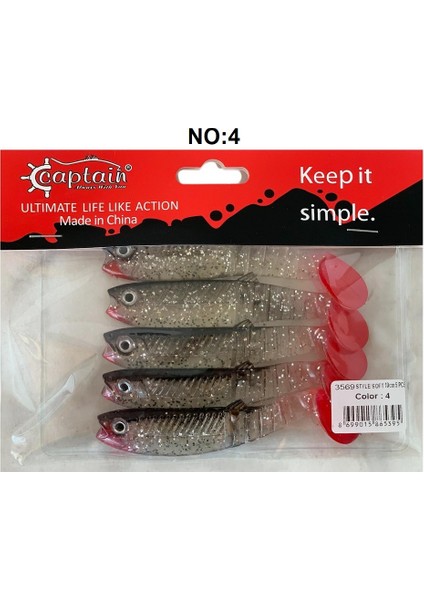 3569 Style Soft 10CM 10.3gr Silikon Yem 5'li Paket fiyatları