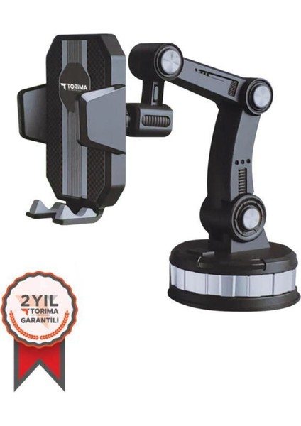 Siyah 360° Dönen Araç Telefon Tutucu, Güçlü ve Güvenilir, 2 Yıl Garanti