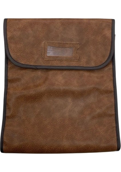 Kahve Renk Deri Kumaş Bileklik ve Seyahat Çantası, Hafif ve Şık Tasarım