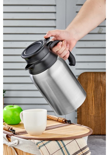 2 Litre Çift Kat Paslanmaz Çelik Termos – Çay & Kahve Termosu | Kamp, Piknik, Okul Için Uygun modelleri