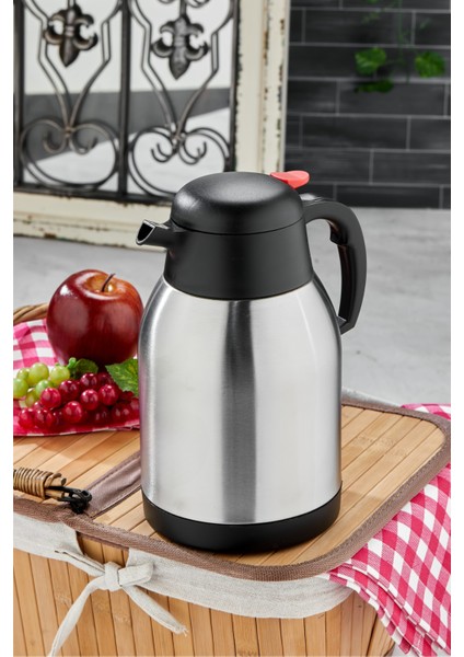 2 Litre Çift Kat Paslanmaz Çelik Termos – 24 Saat Soğuk, 12 Saat Sıcak Tutma | Kamp & Seyahat Için