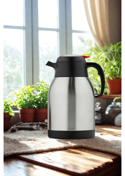 2 Litre Çift Kat Paslanmaz Çelik Termos – 24 Saat Soğuk, 12 Saat Sıcak Tutma | Kamp & Seyahat Için fiyatları