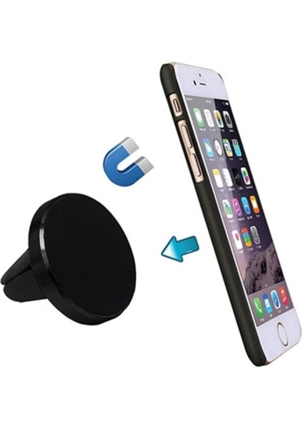 Manyetik ayarlanabilir araç telefonu tutucu, çok fonksiyonlu, siyah renkli ve şık tasarım