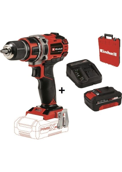 Te-Cd 18/50 Li Bl Kömürsüz Matkap Vidalama + 4.0 Ah Starter Kit