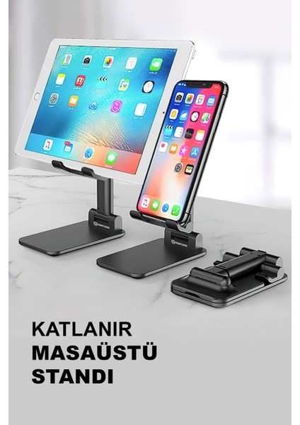 Gri Portatif Ayarlanabilir Telefon ve Tablet Tutucu, Mıknatıslı ve Rahat Kullanım İçin indirimleri