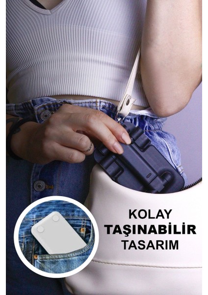 Gri Portatif Ayarlanabilir Telefon ve Tablet Tutucu, Mıknatıslı ve Rahat Kullanım İçin