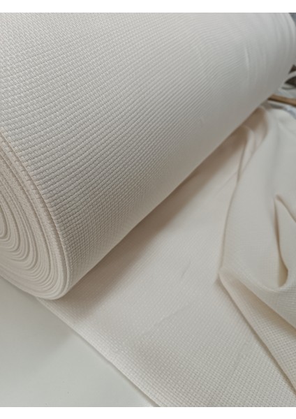 Modern Hasır Keten Fon Perde -Pilesiz Dikim - Koyu Krem - UU500 indirimleri