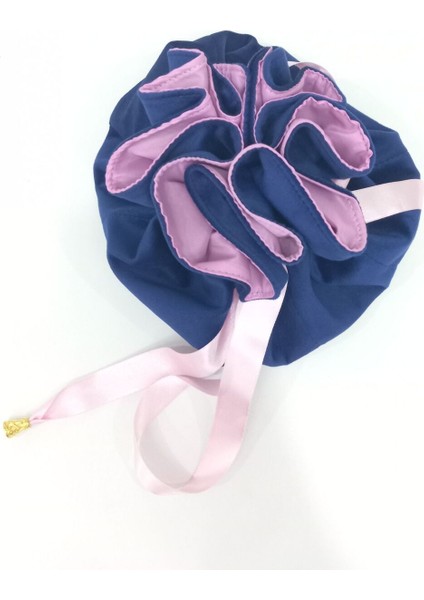 Kadife takı düzenleyici çanta, 2'li lacivert pratik saklama çözümü