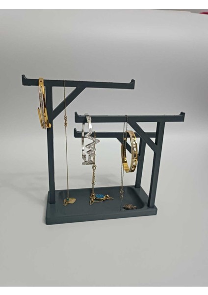 Çok Amaçlı Takı ve Kolye Organizeri, Şık Tasarım, 4 Parça, Gri modelleri