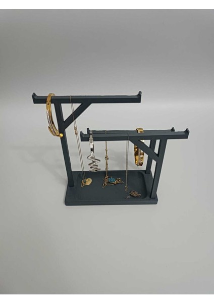 Çok Amaçlı Takı ve Kolye Organizeri, Şık Tasarım, 4 Parça, Gri fırsatları