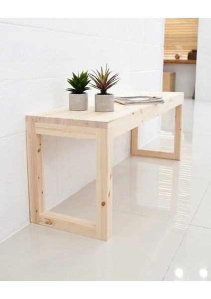 Natürel Ahşap Bench