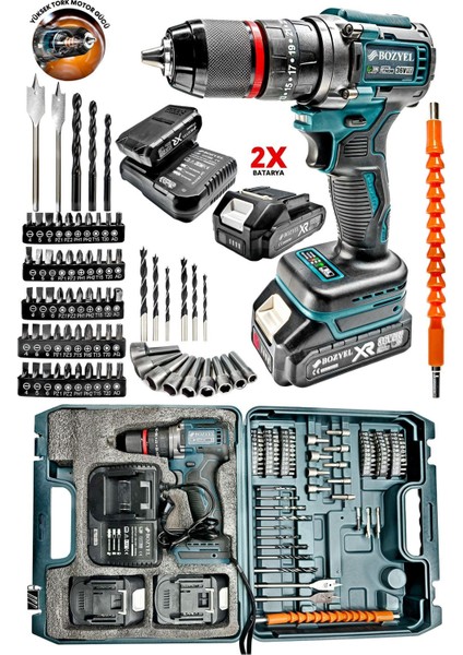 Prox Premium 36VF Kalite Kömürsüz Motor Çelik Mandren Darbeli Şarjlı Matkap Akülü Vidalama modelleri