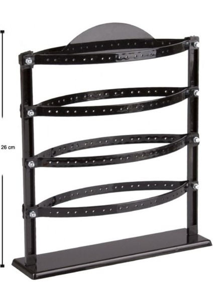 Çift Taraflı Siyah Plastik Takı Küpe, Şık ve Modern Tasarım, 1 Parça