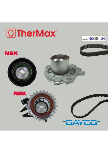 Devirdaimli Eksantrik Gergi Kiti 190X240 Doblo-Bravo-Brava 1.9d-1.9jtd-Astra H-Vectra C T Dpmah