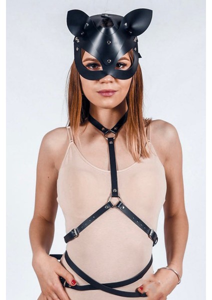 Mulvxbrf BRF02 Maskeli Özel Tasarım Deri Harness Seti 1123 (Mulvix)
