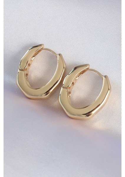 Mulvxxmd XDN02 Pirinç Gold Renk Kalın Kemik Model Küpe (Mulvix)
