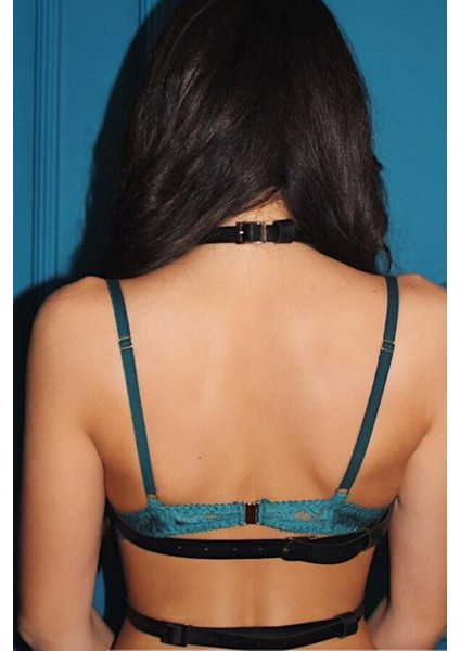 Mulvxbrf BRF02 Göğsü Açık Özel Tasarım Deri Harness Büstiyer 1066 (Mulvix)