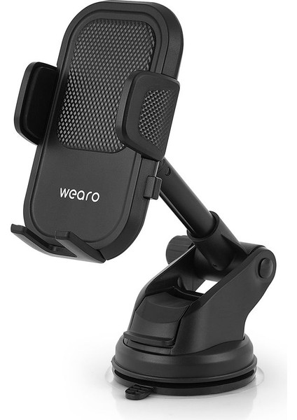 Uzayan Ayarlanabilir Vantuzlu Telefon Tutucu, Metalik, 2 Yıl Garanti, Cam ve Torpido Uyumlu fiyatları