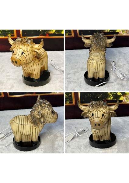 Yak Masa Lambası Aydınlatmalı Buzağı Hayvan Masa Lambası Süsü Ev Yatak Odası Başucu Dekoru (Yurt Dışından) fiyatları