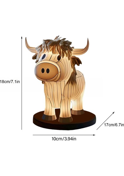 Yak Masa Lambası Aydınlatmalı Buzağı Hayvan Masa Lambası Süsü Ev Yatak Odası Başucu Dekoru (Yurt Dışından) modelleri