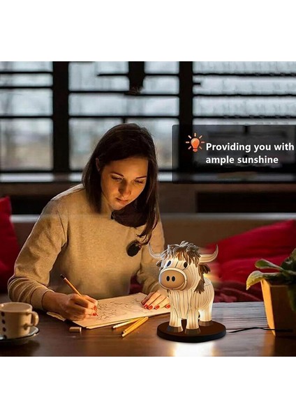 Yak Masa Lambası Aydınlatmalı Buzağı Hayvan Masa Lambası Süsü Ev Yatak Odası Başucu Dekoru (Yurt Dışından) indirimleri