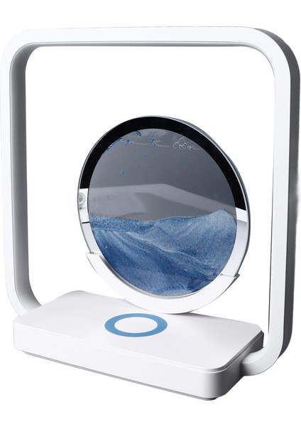 Başucu Masa Lambası Kum Sanat Tasarım Kablosuz Şarj Ayarlanabilir Işık Rengi Dekoratif Başucu Masa Lambası Ev Için Mavi (Yurt Dışından) modelleri