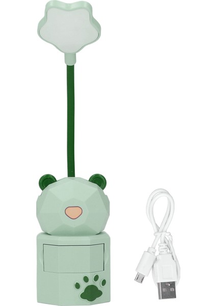 LED Karikatür Masa Lambası Göz Koruması Okuma Gece Lambası USB Şarjlı Masa Lambası Yatak Odası Yurtyeşil (Yurt Dışından)
