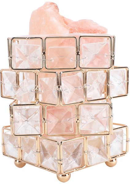 Pembe Tuz Lambası 3 Renk 10 Parlaklık USB Gece Lambası Yatak Odası Komodin Hediye USB 5V (Yurt Dışından)