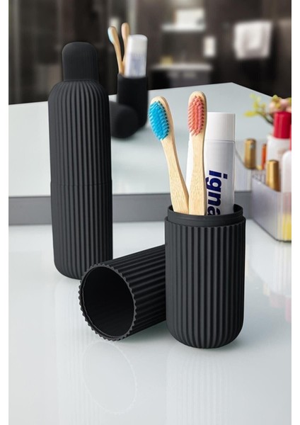 Şık Siyah Seyahat Aksesuarı Taşıma ve Saklama Kabı, Pratik ve Güvenli Kullanım